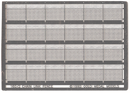 304-1602  -  Chain link fence no gates - N Scale