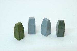 254-129  -  Street Trash Cans 4/ - HO Scale