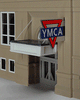 502-3071  -  Anmtd Sign YMCA Lg Vert - O Scale