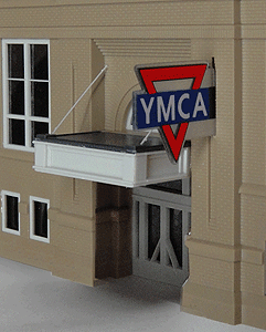 502-3071  -  Anmtd Sign YMCA Lg Vert - O Scale