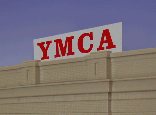 502-2072  -  Anmtd Sign YMCA Sm Horiz