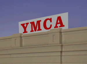 502-2072  -  Anmtd Sign YMCA Sm Horiz