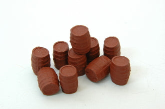 254-147  -  Wood Flour Barrels 10/ - HO Scale