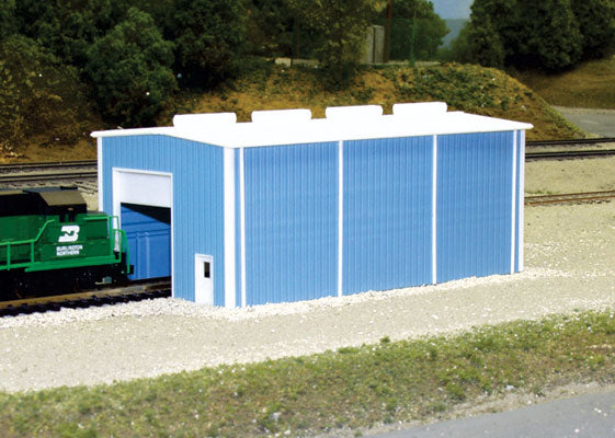 541-8002  -  Sm Engine Hse 30x60' Blue - N Scale