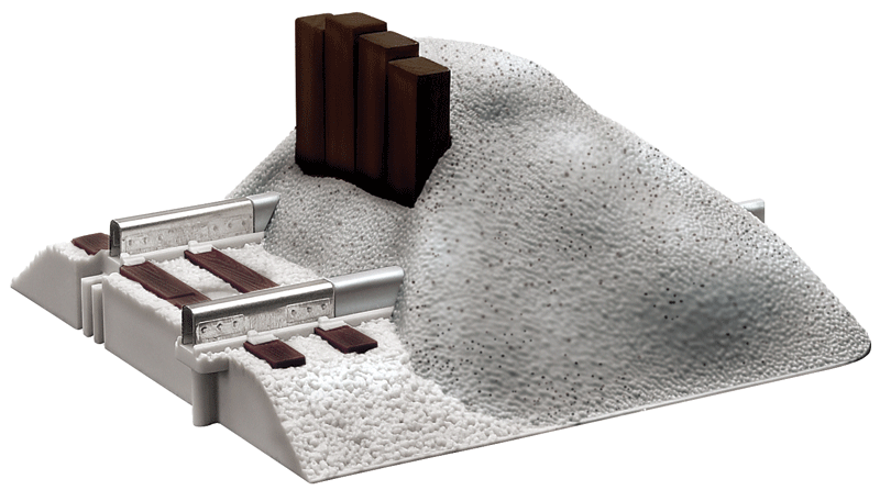 434-612059  -  FasTrack Earthen Bumper - O Scale
