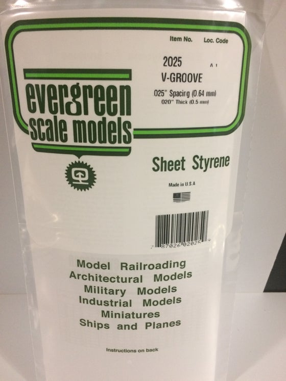 269-2025  -  Siding .020 V-groove .025
