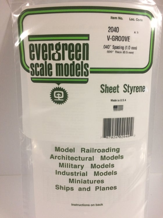 269-2040  -  Siding .020 V-groove .040