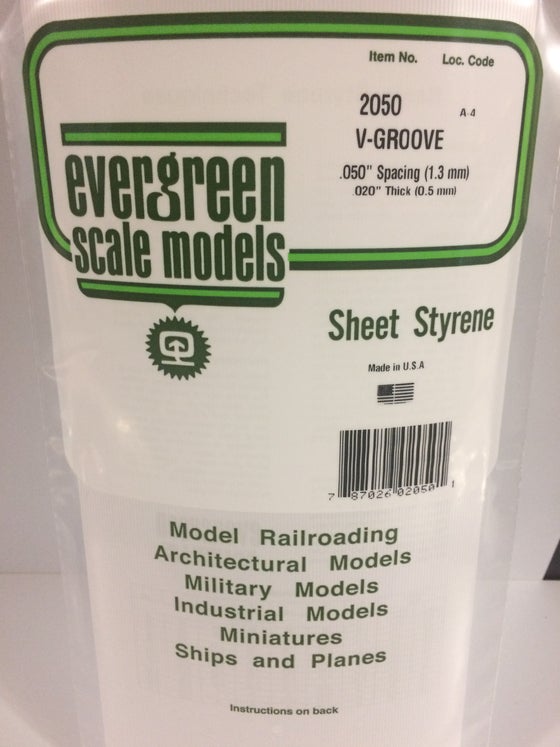 269-2050  -  Siding .020 V-groove .050
