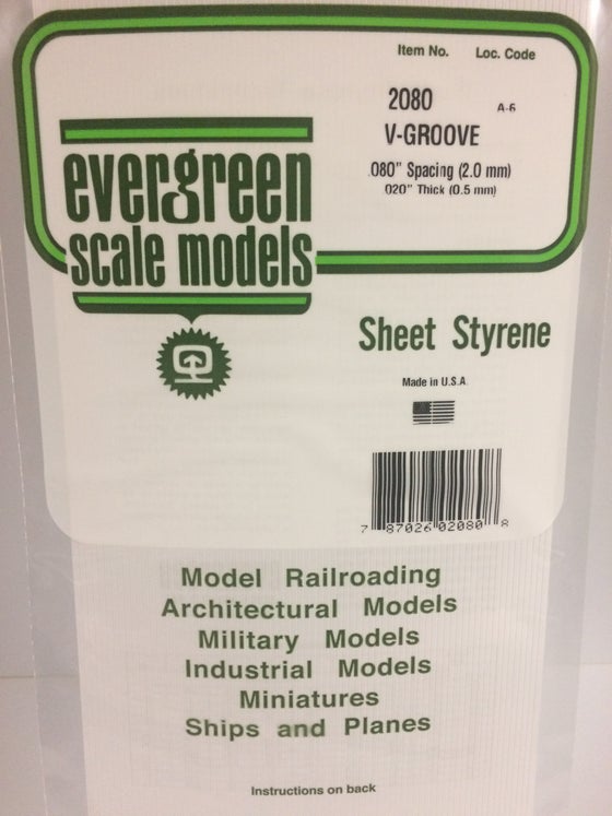 269-2080  -  Siding .020 V-groove .080