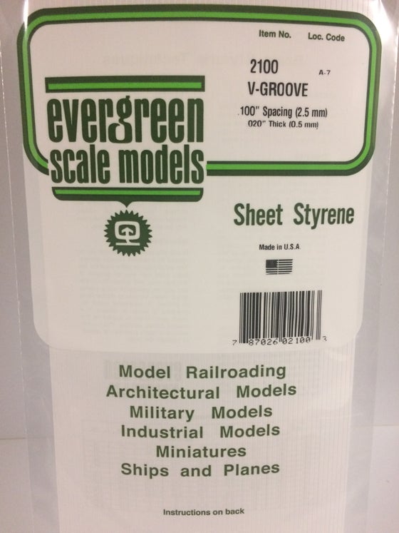 269-2100  -  Siding .020 V-groove .100