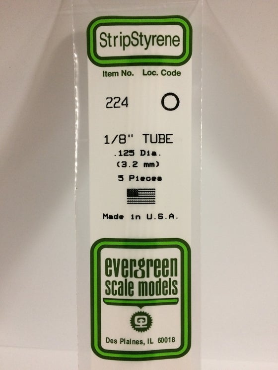 269-5224  -  Styrene Rnd Tube 1/8