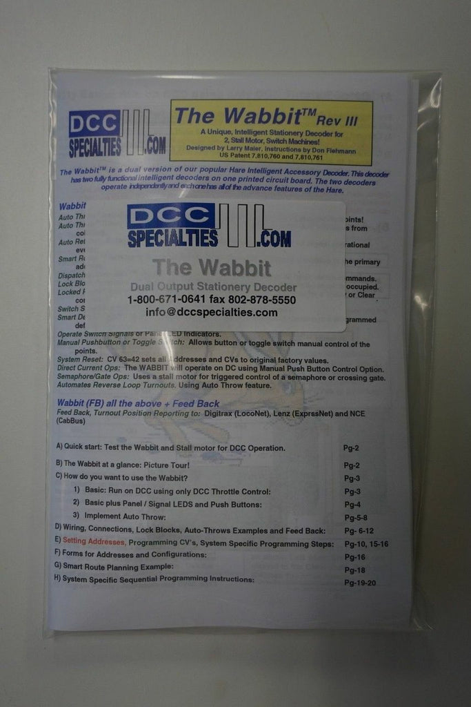 246-WABBIT  -  Dual output stnry dcdr