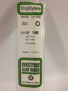 269-231  -  Styrene Tube .344" Dia 2/
