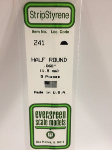 269-241  -  Styrene half rnd .060" 5/