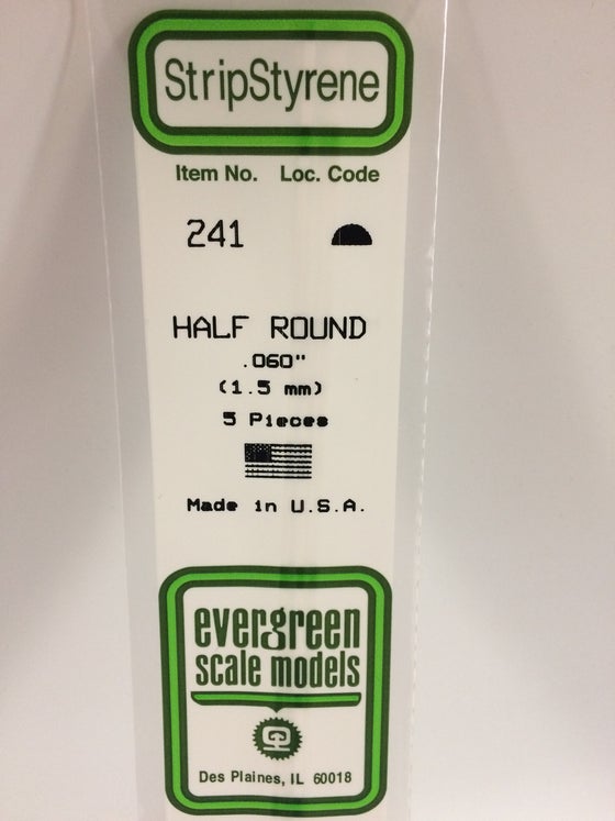 269-241  -  Styrene half rnd .060