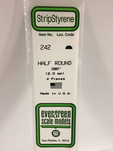 269-242  -  Styrene half rnd .080" 4/
