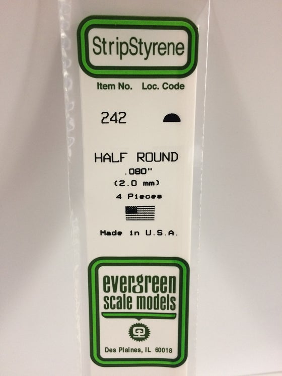 269-242  -  Styrene half rnd .080
