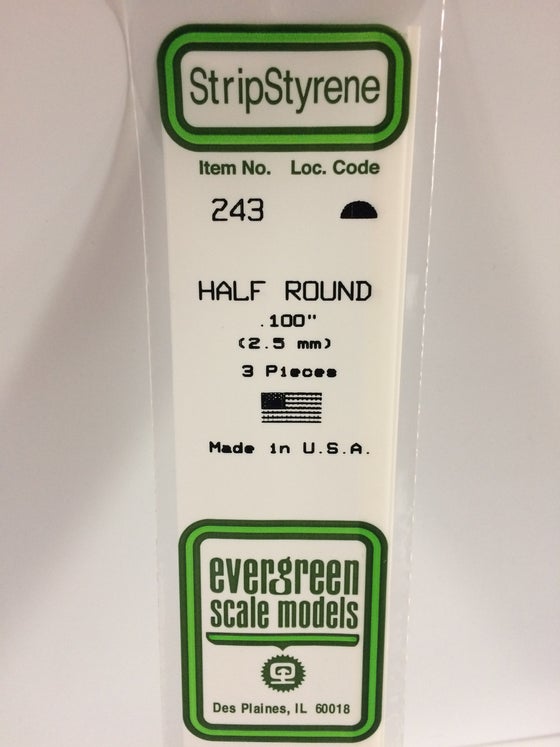 269-243  -  Styrene half rnd .100