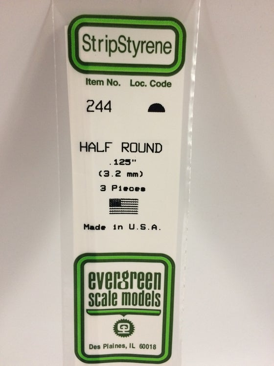 269-5244  -  Styrene Half Rnd .125