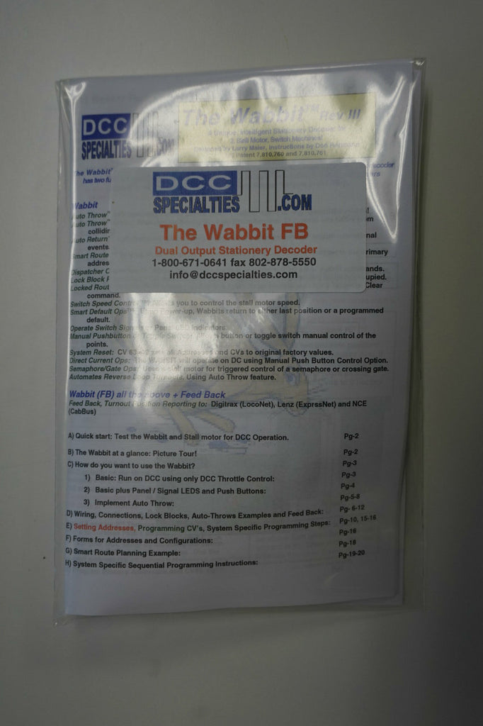 246-WABBITFB  -  Dual Otpt Stnry Dcdr Fdbk