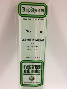 269-246  -  Styrene qrtr rnd .030" 5/