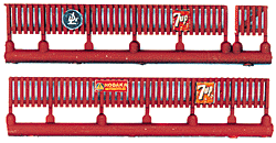 361-605  -  Cstm Fence Brn w/Sign 2/ - N Scale