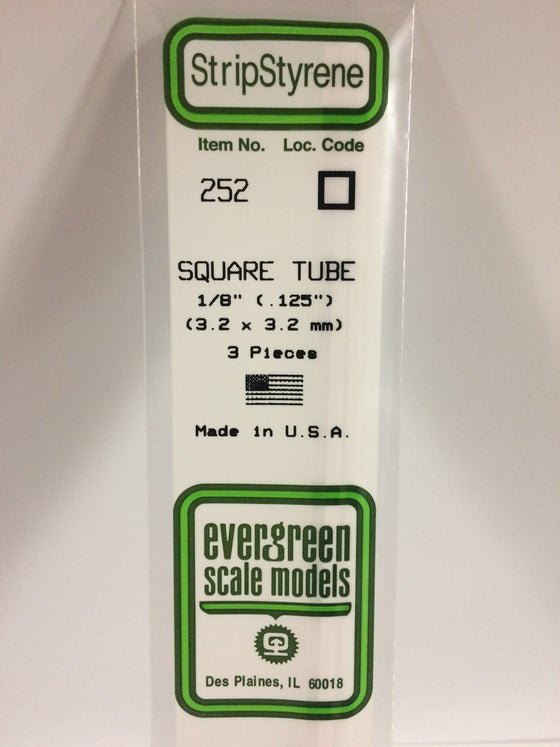 269-252  -  Styrene sqr tube .125