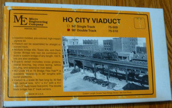255-75510  -  City Viaduct 90' Dbl-Trk - HO Scale