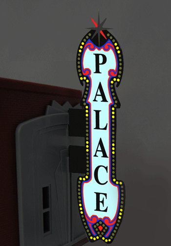 502-5981  -  Vertical Theatre Sign