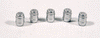 254-78  -  Aluminum Kegs Large 5/ - HO Scale