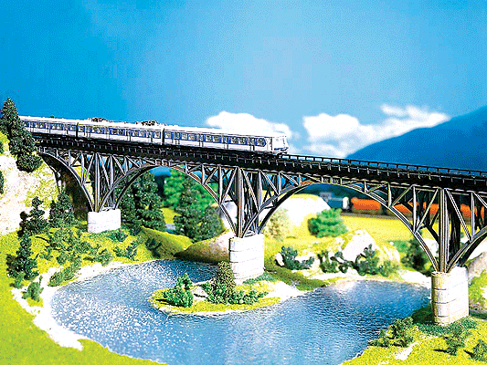 272-222581  -  Deck Stl Arch Bridge x16" - N Scale