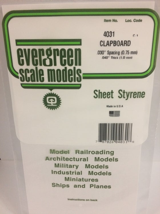 269-4031  -  Siding .040 Clpbrd .030