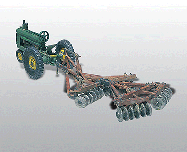 785-207  -  Tractor w/Drag Disc - HO Scale