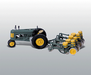 785-208  -  Tractor w/4-Row Seeder - HO Scale