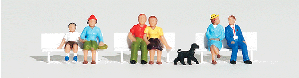 785-1834  -  People Sitting/Waiting 6/ - HO Scale