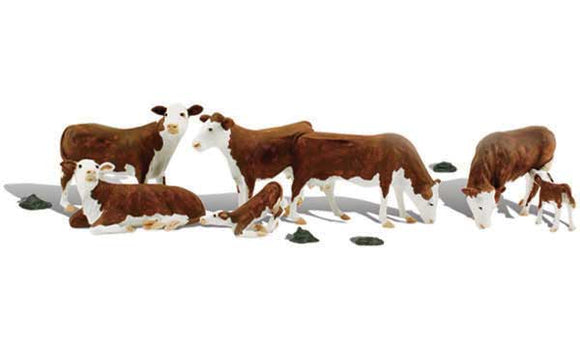 785-1843  -  Hereford Cows 7/ - HO Scale