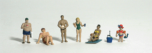 785-1853  -  Sun Bathers 6/ - HO Scale