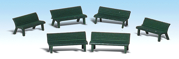 785-1879  -  Park Benches 6/ - HO Scale