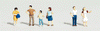 785-1825  -  Window Shoppers 6/ - HO Scale
