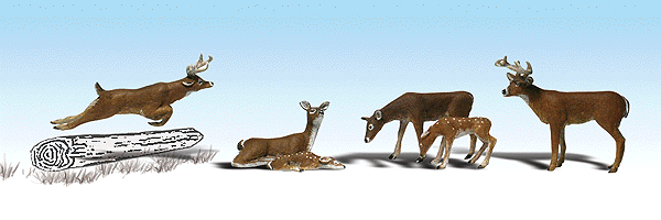 785-1884  -  Deer White-Tail 6/ - HO Scale