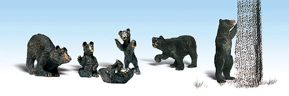 785-1885  -  Black Bears 6/ - HO Scale