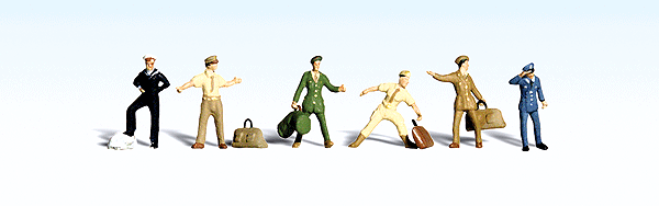 785-1892  -  Uniformed Travelers 6/ - HO Scale