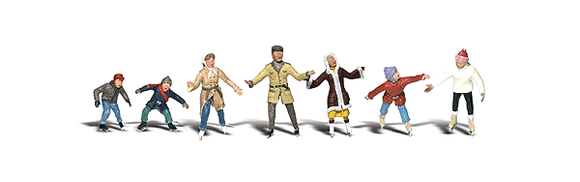 785-1899  -  Ice Skaters 7/ - HO Scale