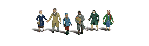 785-1900  -  Couples in Coats 3/ - HO Scale