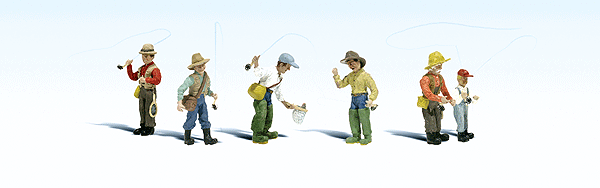 785-1910  -  Fly Fishermen 6/ - HO Scale
