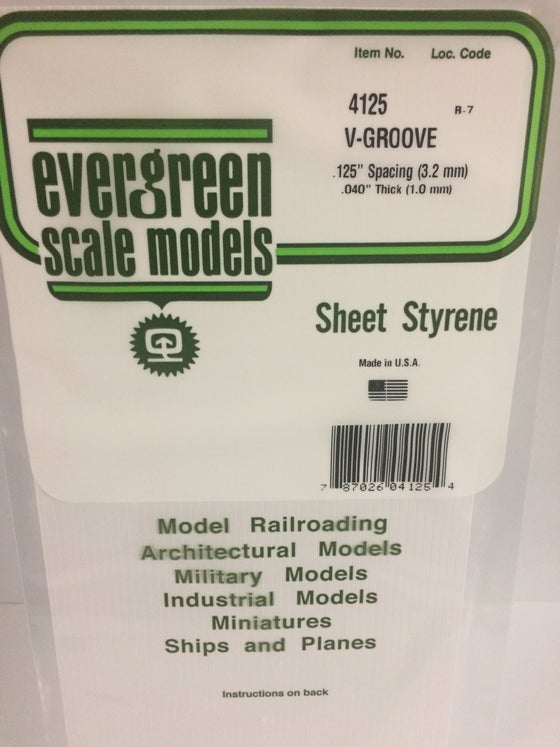 269-4125  -  Siding .040 V-groove .125