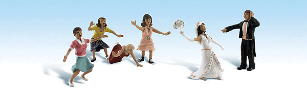 785-1932  -  Wedding Bouquet Toss - HO Scale