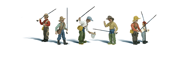 785-2215  -  Fly Fishermen 6/ - N Scale