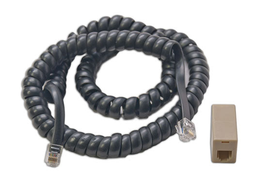 245-LNCCMC1  -  Coilded Cord & RJ12 Adptr