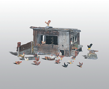 785-215  -  Chicken Coop Kit - HO Scale